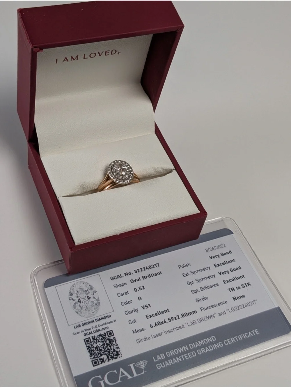 Helzberg CUSTOM Lab Grown Diamond Double Halo Engagement Ring in 14K Rose Gold